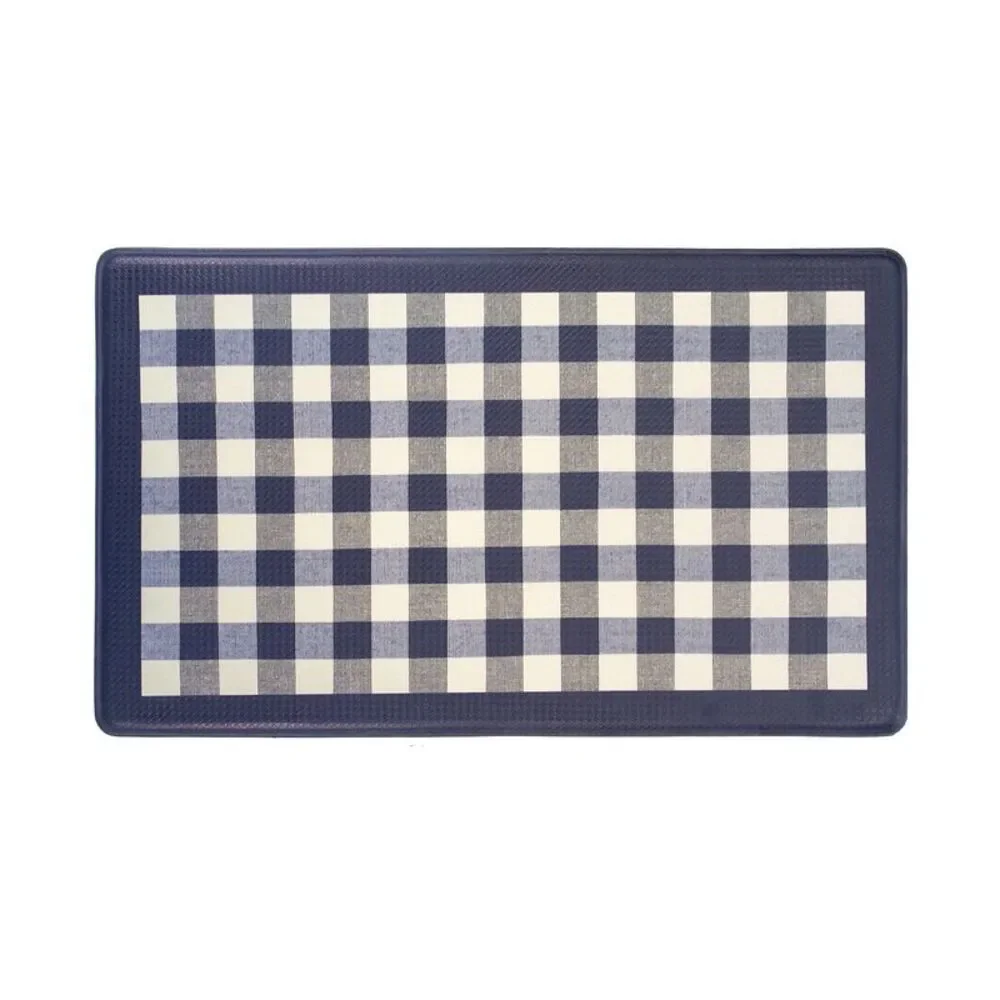 Plaid Anti Fatigue Mat, Non Slip Textured Buffalo Comfort Standing Floor Mats